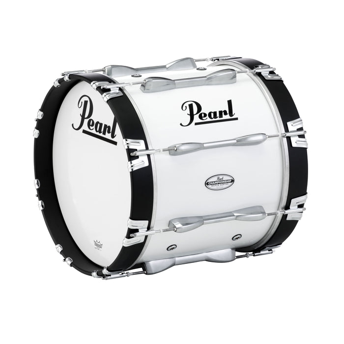 18x14 Championship Maple Marching Bass Drum  - Pure White