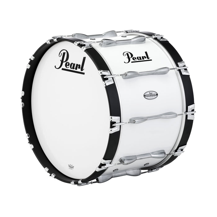 22x14 Championship Maple Marching Bass Drum  - Pure White