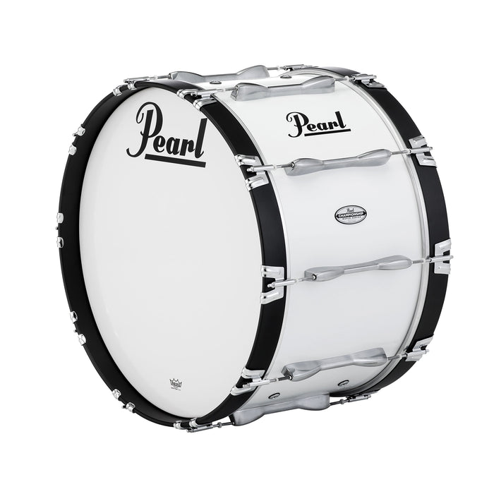 24x14 Championship Maple Marching Bass Drum  - Pure White