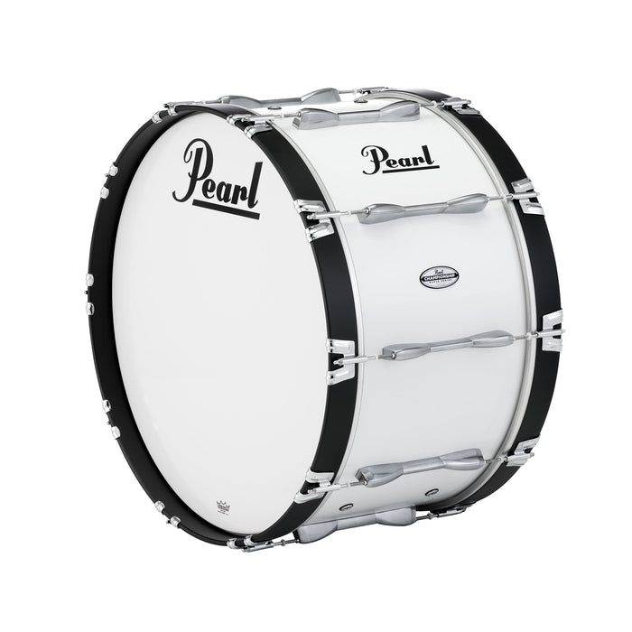 26x14 Championship Maple Marching Bass Drum  - Pure White