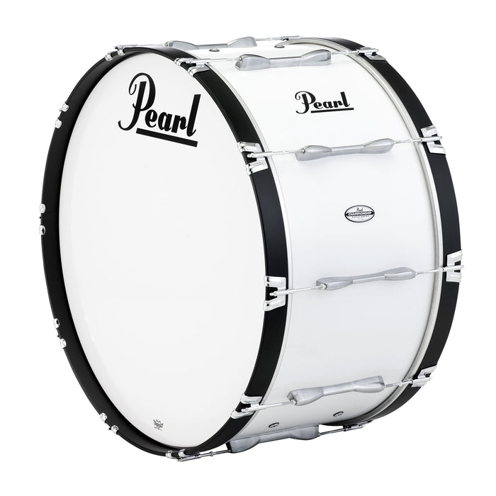 32x16 Championship Maple Marching Bass Drum  - Pure White