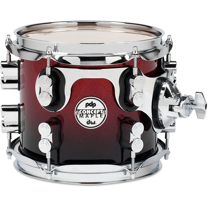 PDP 7" x 8" Concept Maple Tom - Red To Black Fade