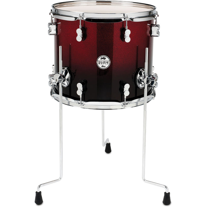 PDP 12" x 14" Concept Maple Floor Tom - Red To Black Fade
