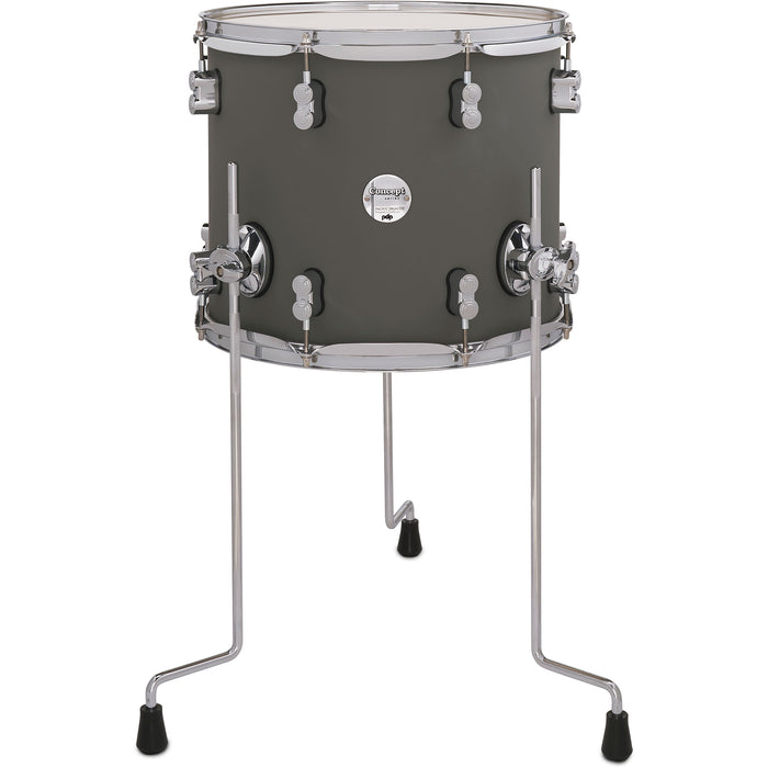 PDP 12" x 14" Concept Maple Floor Tom - Satin Pewter
