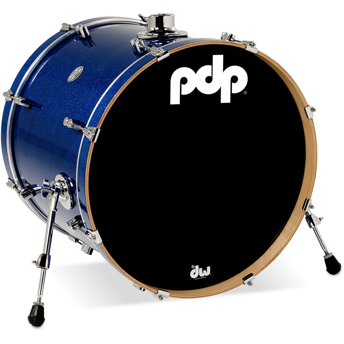 PDP Concept Maple 18" x 22" Bass Drum Blue Sparkle