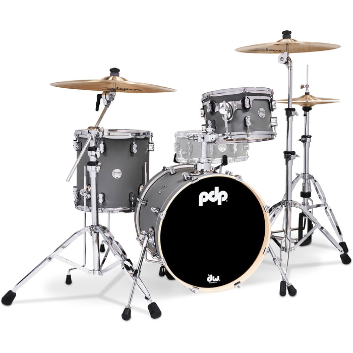 PDP Concept Maple 3pc Bop Shell Pack Satin Pewter