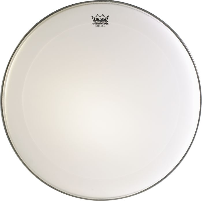 Remo POWERMAX Bass Drum Head - Crimplock - Ultra White 28 inch
