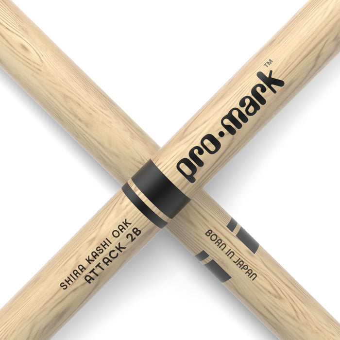 ProMark Classic Attack 2B Shira Kashi Oak Drumstick, Oval Nylon Tip
