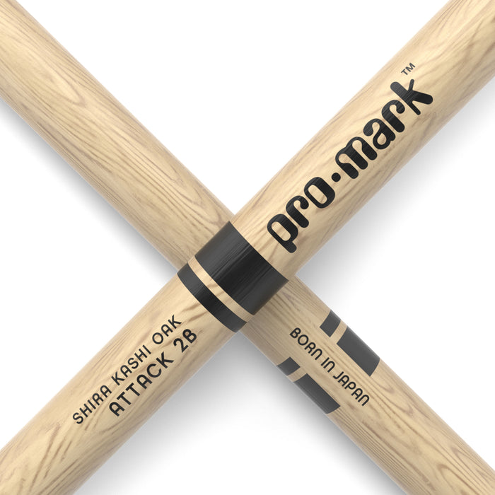 ProMark Classic Attack 2B Shira Kashi Oak Drumstick, Oval Wood Tip