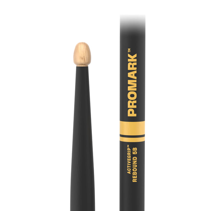 ProMark Rebound 5B ActiveGrip Hickory Drumstick, Acorn Wood Tip