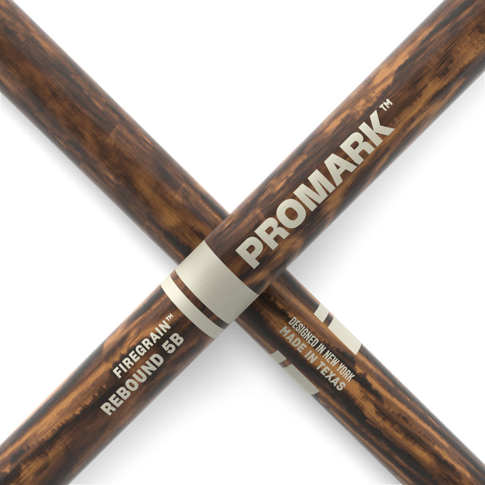 ProMark Rebound 5B FireGrain Hickory Drumstick, Acorn Wood Tip