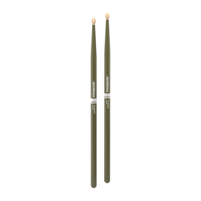 ProMark Rebound 5A Painted Green Hickory Drumstick, Acorn Wood Tip