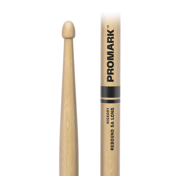 ProMark Rebound 5A Long Hickory Drumstick, Acorn Wood Tip