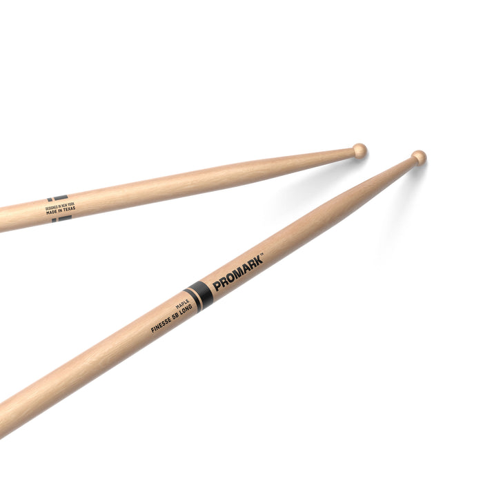 ProMark Finesse 5B Long Maple Drumstick, Small Round Wood Tip