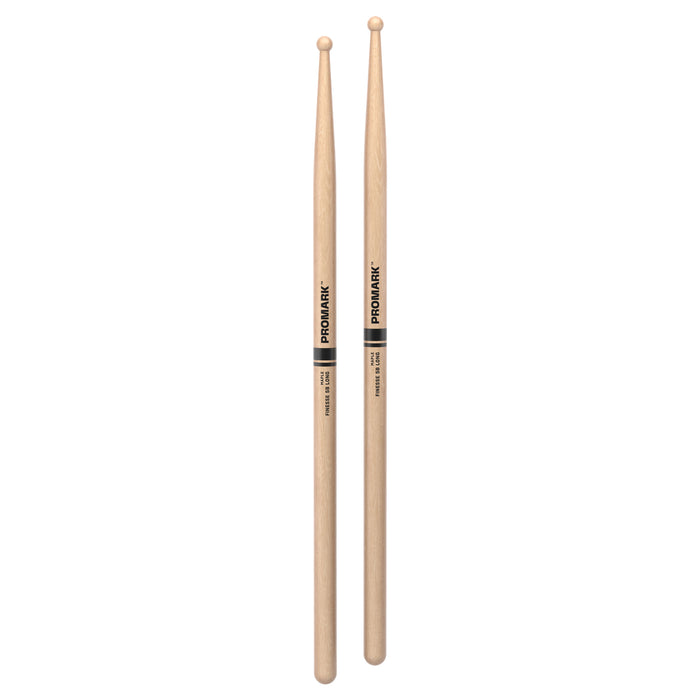 ProMark Finesse 5B Long Maple Drumstick, Small Round Wood Tip
