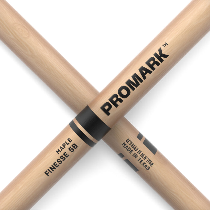 ProMark Finesse 5B Maple Drumstick, Small Round Wood Tip