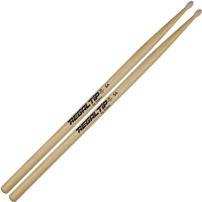 Regal Tip 5A Hickory Drum Sticks - Nylon Tip