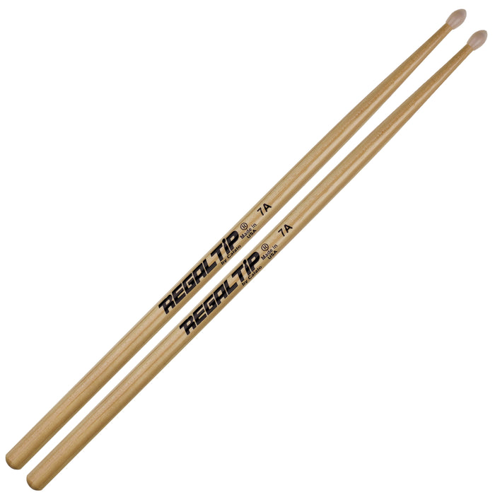 Regal Tip 7A Hickory Drum Sticks - Nylon Tip