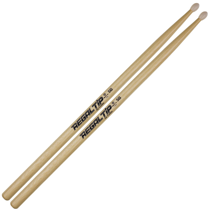 Regal Tip 5B Hickory Drum Sticks - Nylon Tip