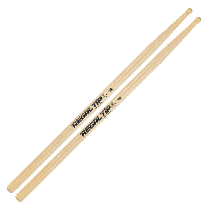 Regal Tip 9A Hickory Drum Sticks - Wood Tip