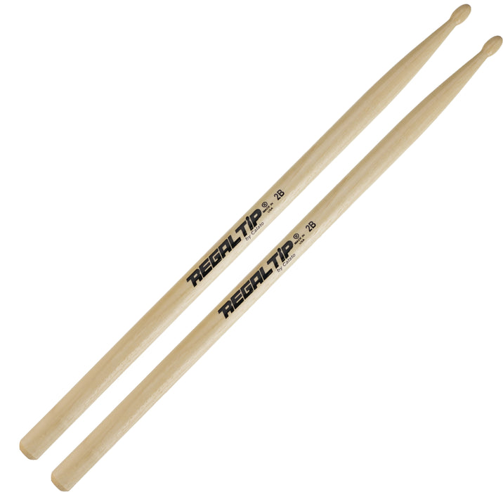 Regal Tip 2B Hickory Drum Sticks - Wood Tip