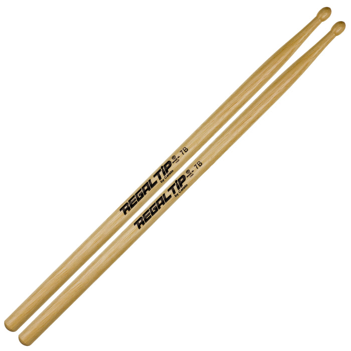 Regal Tip 7B Hickory Drum Sticks - Wood Tip