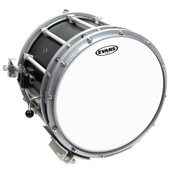 Evans 13" Hybrid Marching Snare Drum Batter Head - White