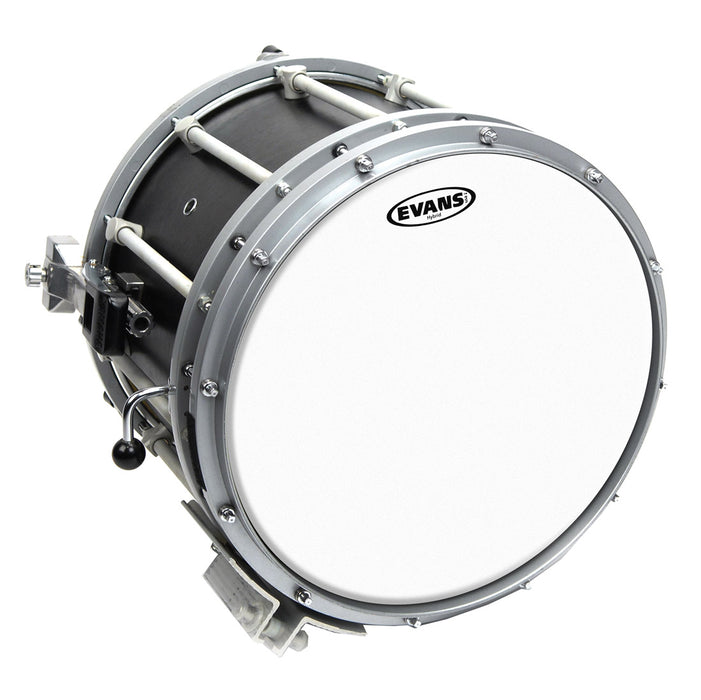 Evans 14" Hybrid Marching Snare Drum Batter Head - White