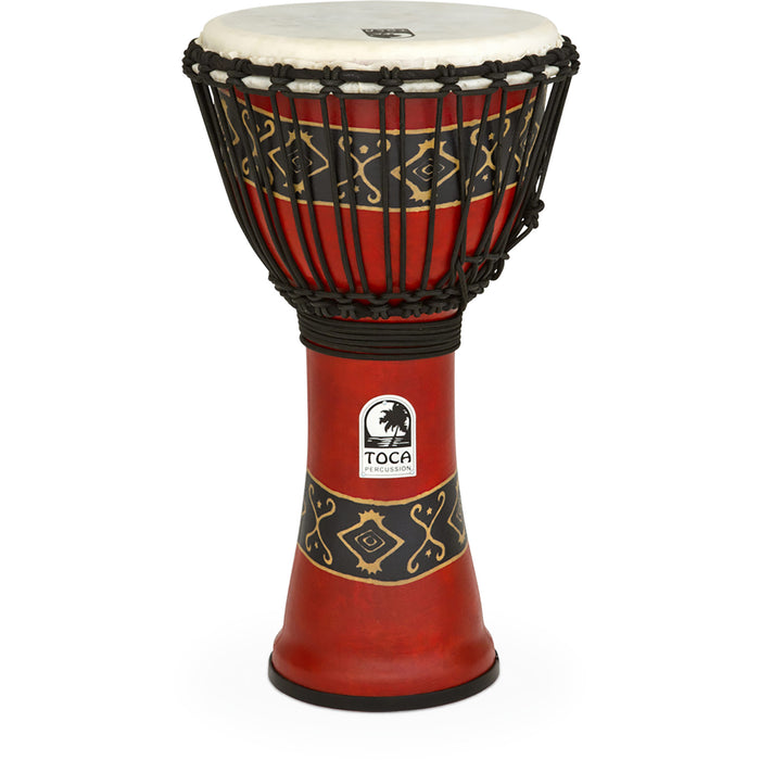 Toca Freestyle Rope Tuned 10" Synergy Freestyle Djembe, Bali Red