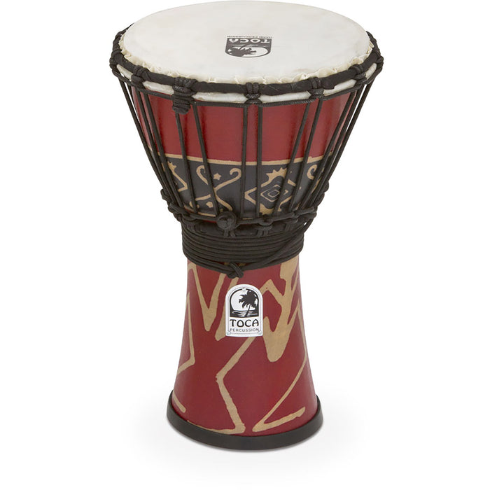 Toca Freestyle Rope Tuned 7" Synergy Freestyle Djembe, Bali Red