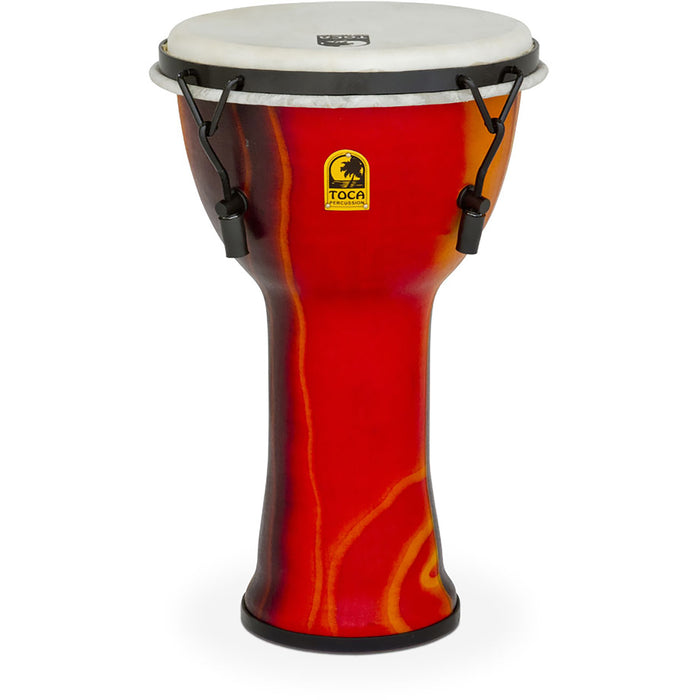 Toca Freestyle Mechanically Tuned 9" Djembe, Extended Rim, Fiesta