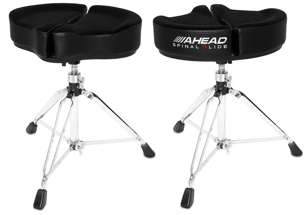 Ahead 18" Spinal G Saddle Black Cloth Top/Black Sides 3 Leg Base 18" to 24" Adjustment Height