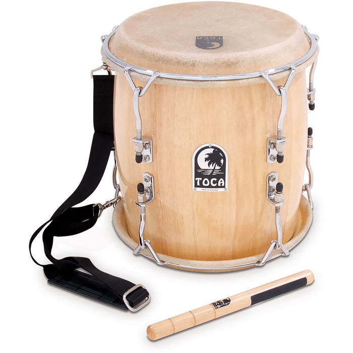 Toca Pro Wood Tambora with Strap and Beater, 11" x 14"