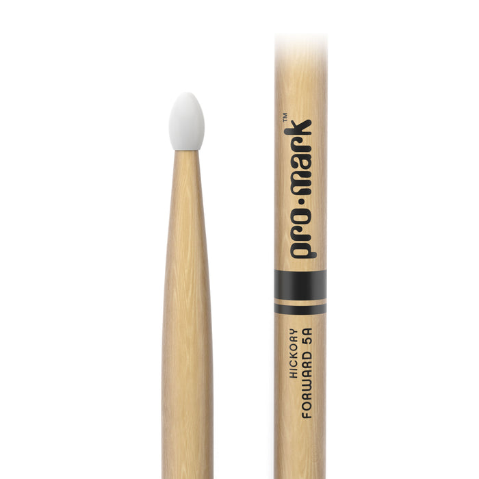 ProMark Classic Forward 5A Hickory Drumstick, Oval Nylon Tip