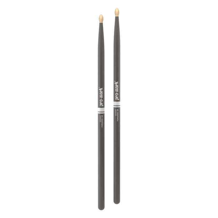 ProMark Classic Forward 5A Painted Gray Hickory Drumstick, Oval Wood Tip