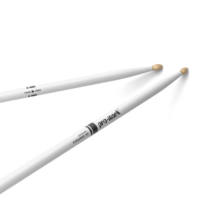 ProMark Classic Forward 5A Painted White Hickory Drumstick, Oval Wood Tip