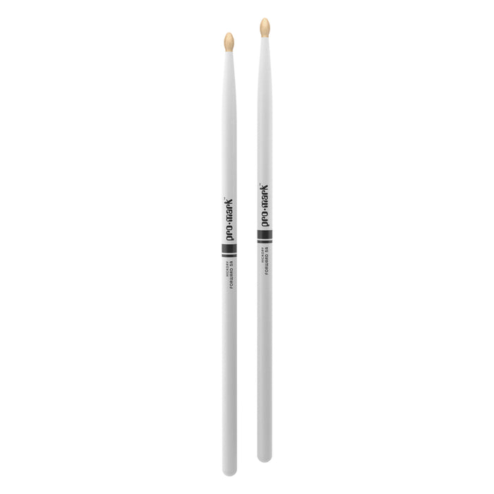 ProMark Classic Forward 5A Painted White Hickory Drumstick, Oval Wood Tip