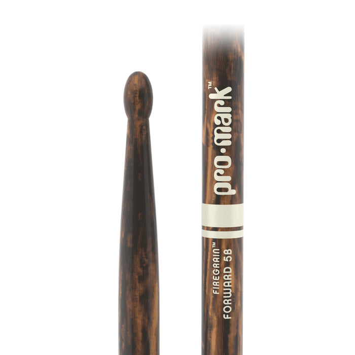 ProMark Classic Forward 5B FireGrain Hickory Drumstick, Oval Wood Tip