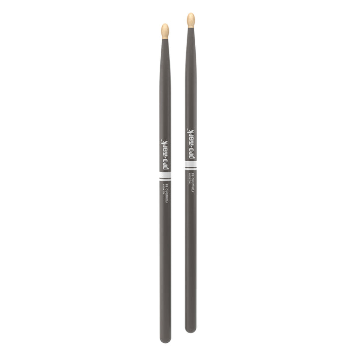 ProMark Classic Forward 5B Painted Gray Hickory Drumstick, Oval Wood Tip