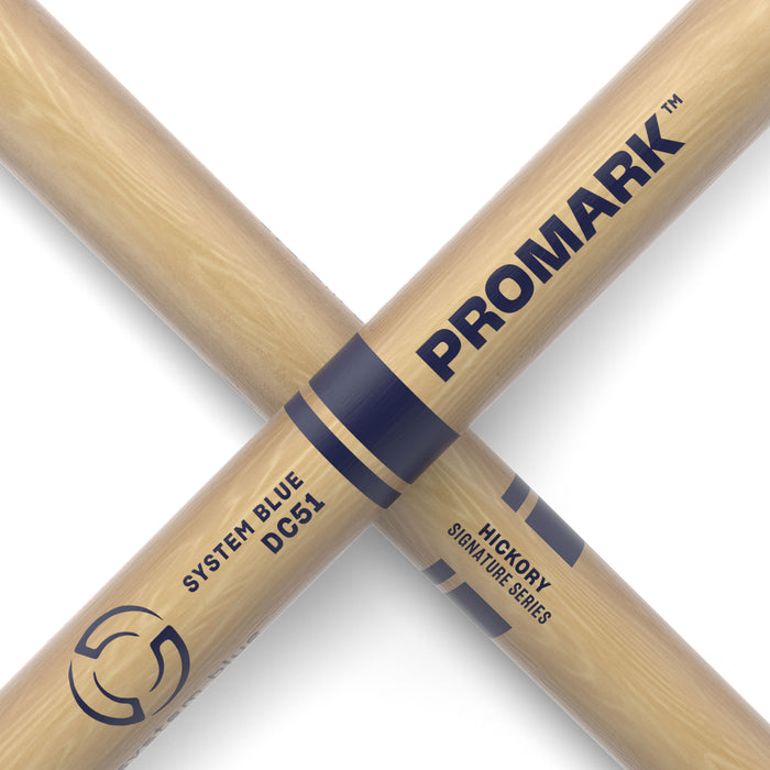 ProMark System Blue DC51 Hickory Drumstick, Wood Tip