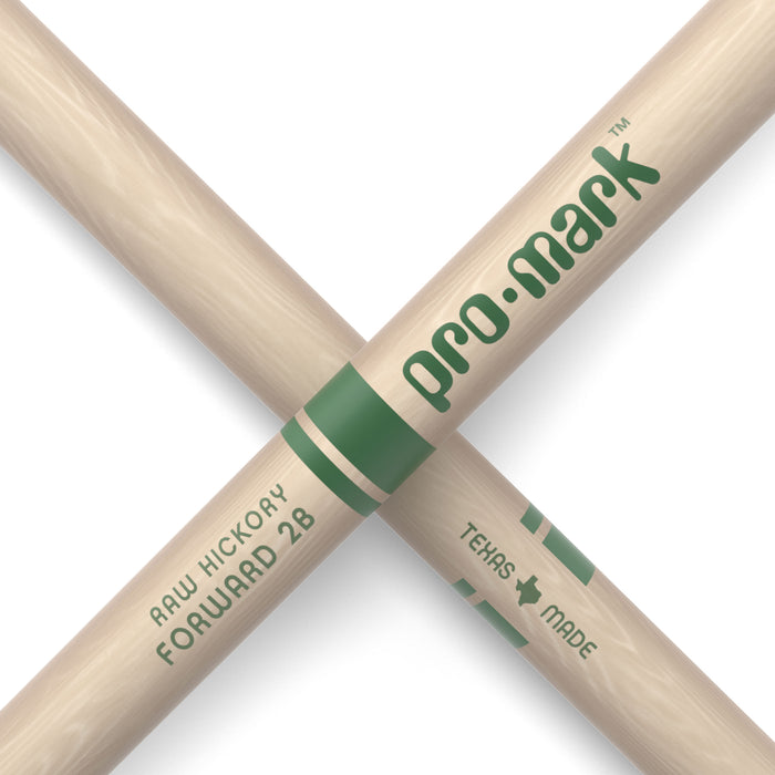 ProMark Classic Forward 2B Raw Hickory Drumstick, Oval Wood Tip