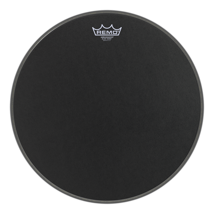 Remo AMBASSADOR Drum Head - BLACK SUEDE 14 inch