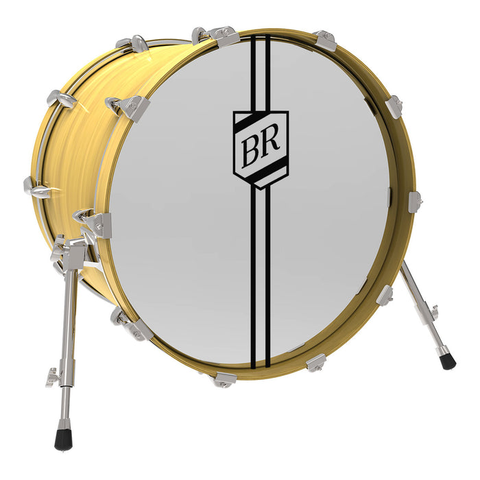 Custom Bass Drum Head Shield Logo