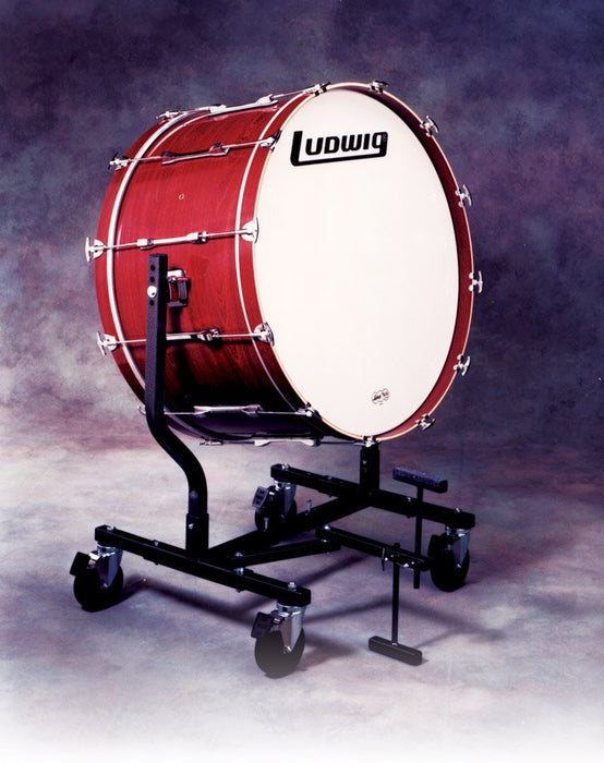 Ludwig 20x36" Concert Bass Drum w/ LE787 Tilting Stand - Black Cortex