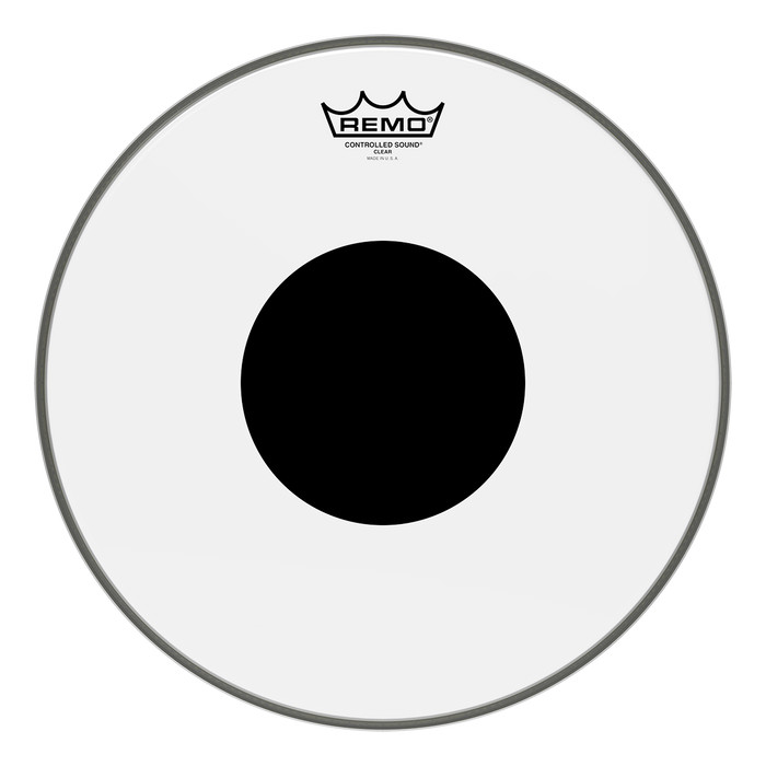 Remo BLACK X Drum Head - BLACK DOT Bottom 12 inch