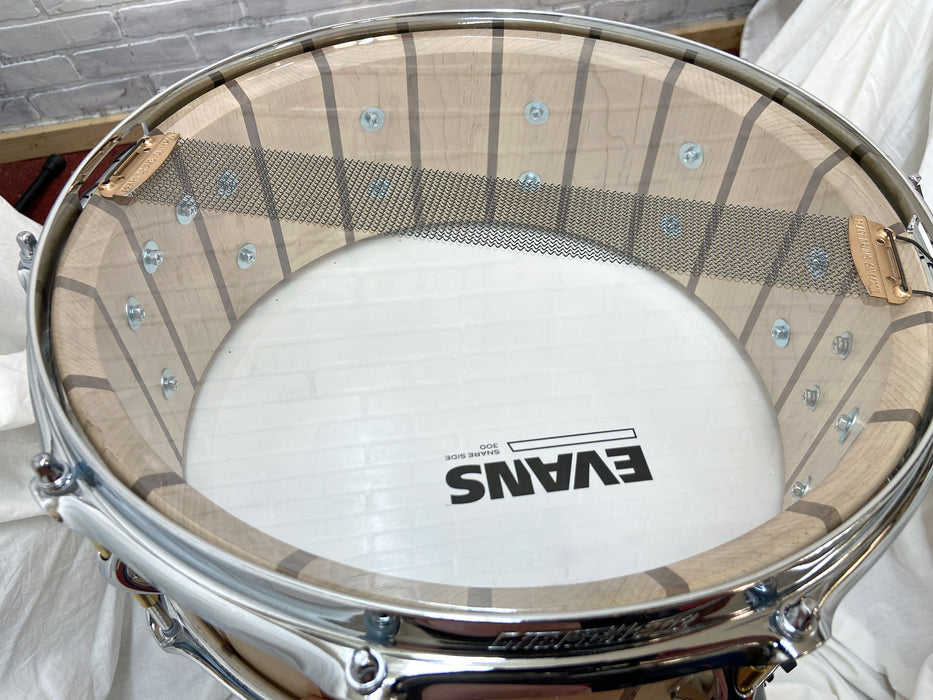 DaVille 6.5" x 14" Maple & Walnut Stave Shell Snare Drum