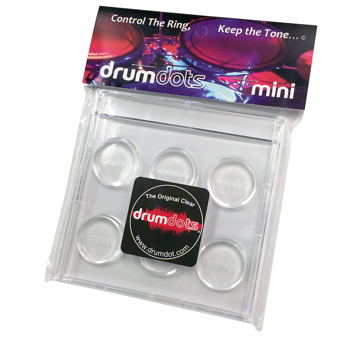 Drum Dots Mini Clear Damper Pads - Pack of 6