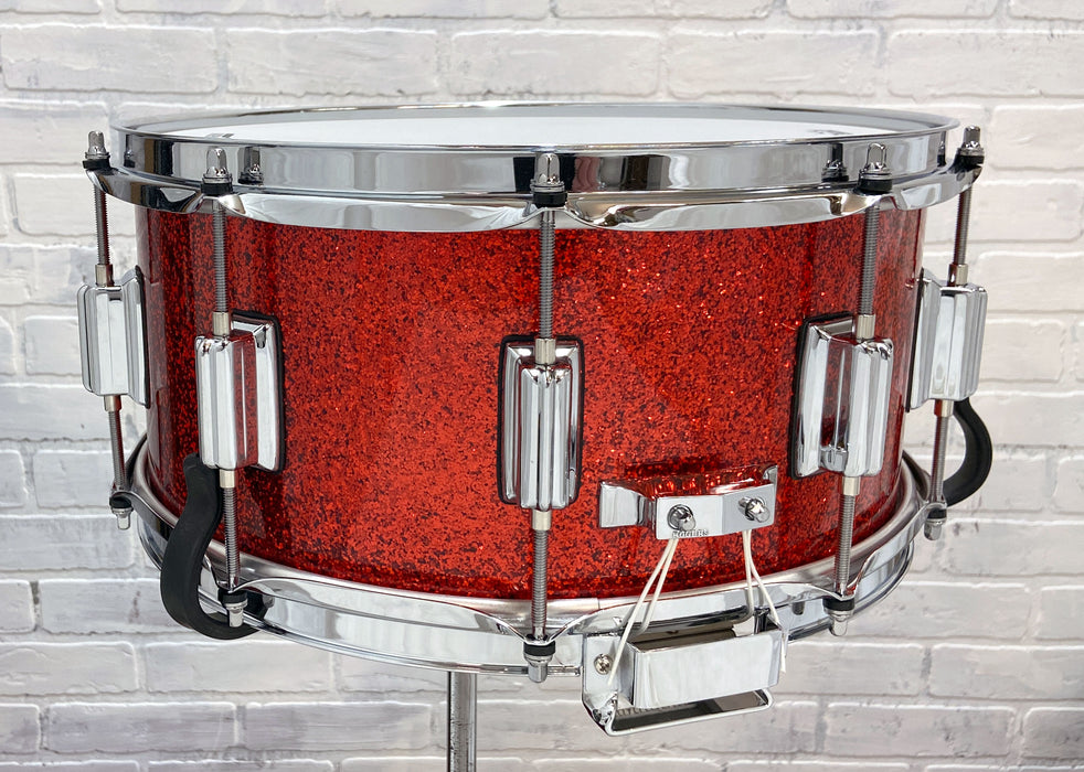 Rogers Dyna-sonic 6.5" x 14" Wood Shell Snare Drum - Red Sparkle Lacquer w/ Beavertail Lugs