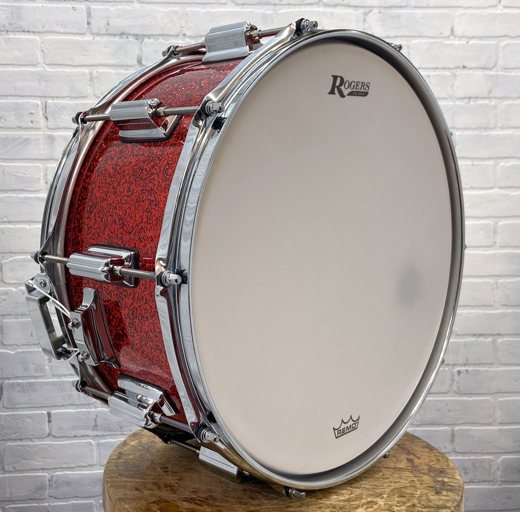 Rogers Dyna-sonic 6.5 x 14 Wood Shell Snare Drum - Red