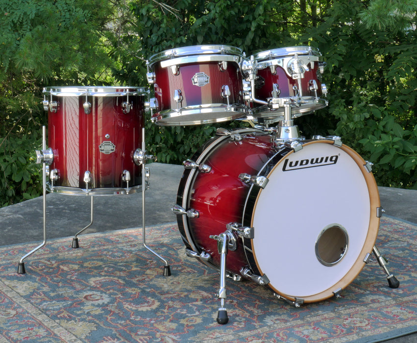 Ludwig Element Birch 5pc Shell Pack - Deep Redburst